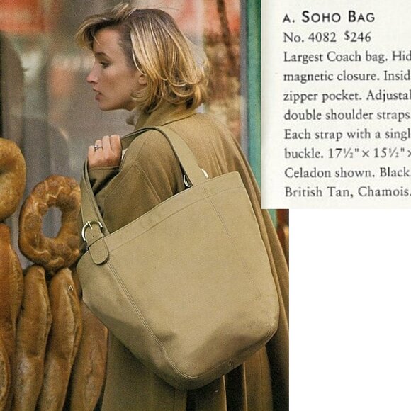 Coach Vintage - Soho Duffle Sac (Weekender) 4082 in Banana, Costa Rica 90s - Picture 9 of 13